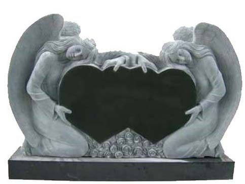Two Heart Shape with Two Angels — Monument in Media, PA