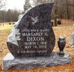 Shaped Single Headstone Granite — Monument in Media, PA