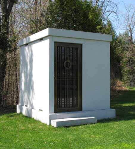 Covered White Mausoleum — Custom Monument in Media, PA