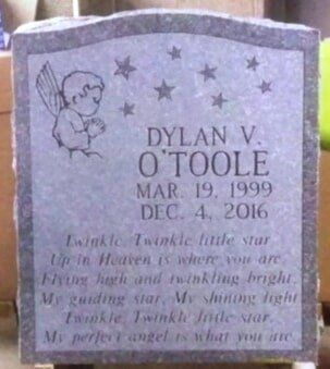 Dylan V. Otootle Memorial — Custom Monuments in Media, PA