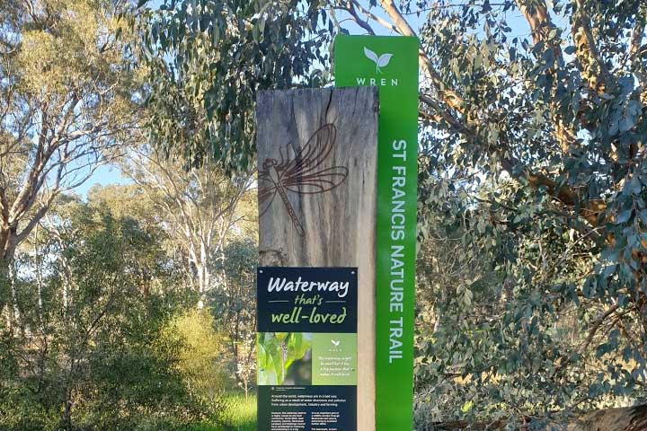 custom engraved timber pylon sign