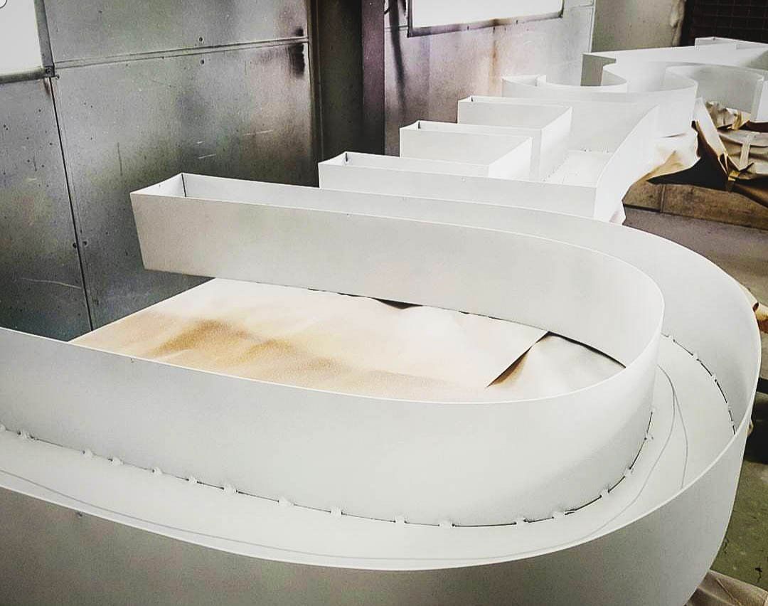large fabricated letters