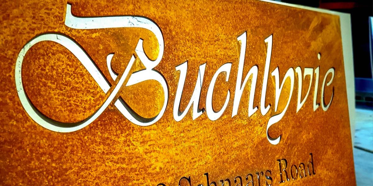 engraved sign