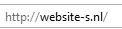 Onveilige website url.