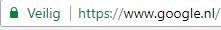 Website met veilige url door SSL certificaat Website met veilige url door SSL certificaat