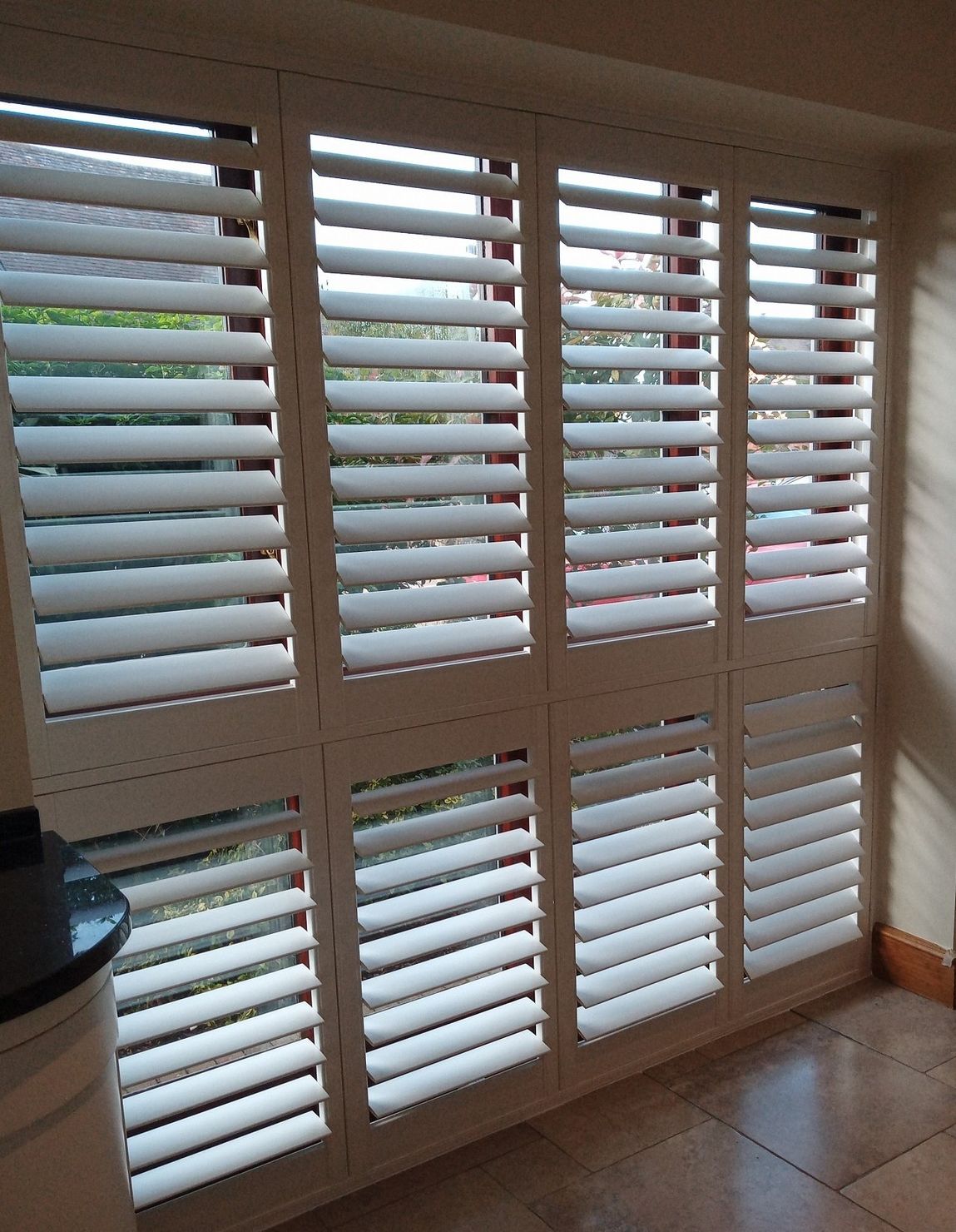LPS Lichfield Plantation Shutters Full Height 76mm Slats Clearview Midrail Internal Shutters 01543 580138