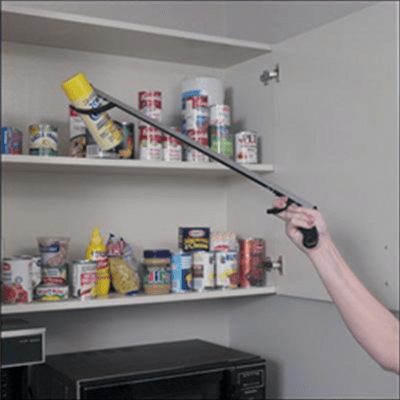 Aluminum Reacher with Magnetic Tip - Daily Living Aids in El Paso, TX Perfect for picking up objects as small as a dime and as large as a quart bottle, slip-resistant ergonomic, contoured handle, serrated jaw offers a secure grip, magnet on jaw tip helps pick up lightweight metal 2-1/2