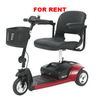 Scooter Rental - Medical Equipment Rentals in El Paso, TX Disassembles into 4 lightweight pieces, weight capacity 260 lbs, heaviest piece is 28 lbs, drive range is 6.90 miles, top speed is 4 mph.
