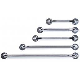 Chrome or White Grab Bars - Shower Grab Bars in El Paso, TX Durable chrome plated steel blends attractively into any décor, knurling provides a good gripping surface, Bars mount vertically, horizontally or diagonally.
