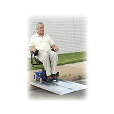 3 ft. Suitcase Ramp - Wheelchair Ramps in El Paso, TX Suitcase ramps have an easy to fold design for simple storage and transport. A great option for wheelchair, walkers, and scooter users, the self adjusting bottom makes ramp to ground transfers easier and safer.