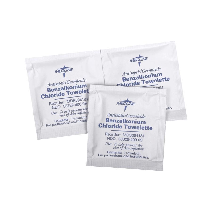 Benzalkonium Chloride Towelette - Medical Supplies in El Paso, TX Prevent infection in minor cuts, scrapes and burns, alcohol-free, latex-free, gentle enough to use everyday.