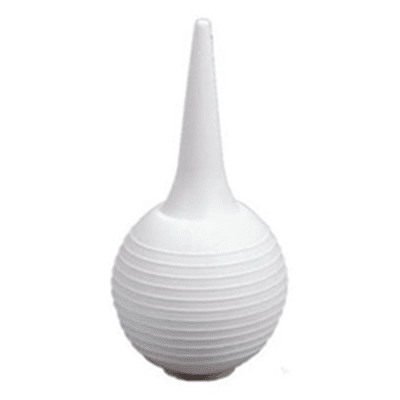 Ear Syringe - Daily Living Aids in El Paso, TX Ear/Ulcer Syringe is a long tapered tip with increased suction power, pronounced ribs provide a secure grip for more accurate volume control, flat bottom allows syringe to stand on its own.