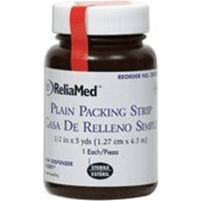 Plain Packing Strip, Sterile - Wound Care Supplies in El Paso, Tx. Designed to be inserted into the wound bed to soak up blood and other exudate material for a better healing environment.