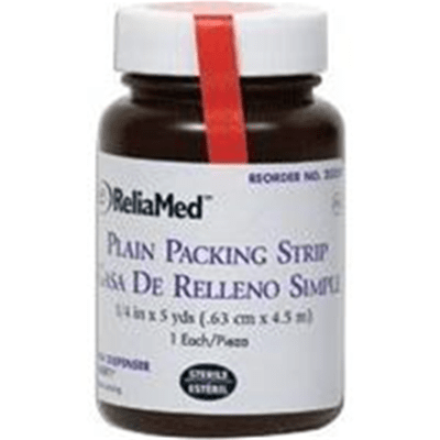 Plain Packing Strip, Sterile - Wound Care Supplies in El Paso, Tx. Designed to be inserted into the wound bed to soak up blood and other exudate material for a better healing environment.