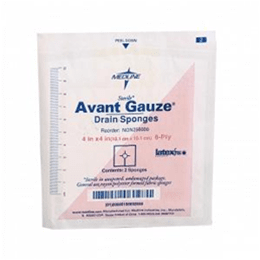 Avant Gauze Drain Sponge - Wound Care Supplies in El Paso, Tx. Gauze Drain sponge allows it to lay flat when wrapped around a drainage tube.