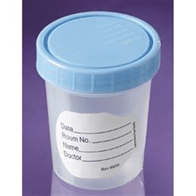 Container Specimen Polypropylene — Urinary Supplies in El Paso, TX Container Specimen Polypropylene 4oz Blue Screw Lid