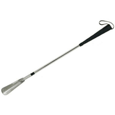 Long Handle Shoe Horn - Daily Living Aids in El Paso, TX Put on your favorite pair without bending over or crushing the backs of footwear, spring-loaded lower shaft makes it easier to slip feet into shoes from any angle.