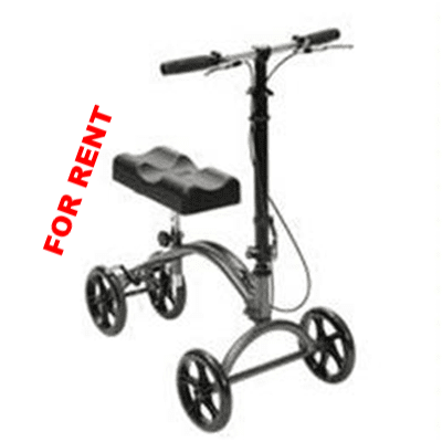KNEE WALKER -Medical equipment Rentals in El Paso, TX Alternative to crutches, Ideal for recovering from foot surgery, breaks, sprains, amputation, and ulcers of the foot.