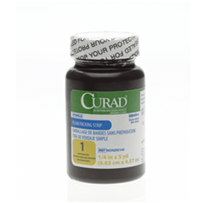 Curad Sterile Packing Strips - Wound Care Supplies in El Paso, Tx. Designed to be inserted into the wound bed to soak up blood and other exudate material for a better healing environment.