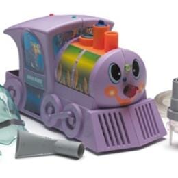 The Neb-U-Tyke RR Train Nebulizer is a quiet, easy-to-use unit with a child friendly design. This durable piston driven compressor with a comfortable child mask and pediatric neb kit to ensure child comfort during treatments.