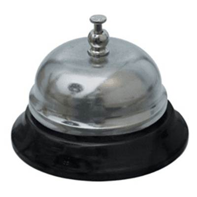 Round Call Bell - Daily Living Aids in El Paso, TX. Makes a resounding attention getting DING, a gentle tap is all that is required, keep it near to call attention to emergencies.