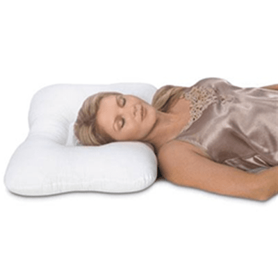 Ortho Fiber Pillow - Ortho Bed Pillows in EL Paso, Tx. Soothes stiff necks, relieves shoulder aches and comforts the upper body. has two different support lobe heights for proper spinal alignment, and helps relieve neck problems that are associated with poor sleeping posture.