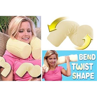 Twist Pillow - Neck Pillows in EL Paso, Tx. You can custom shape this roll pillow to your neck, back, legs, any part of your body, soft poly foam with bendable linkage inside holds any shape and stays put for a totally new twist on comfort.