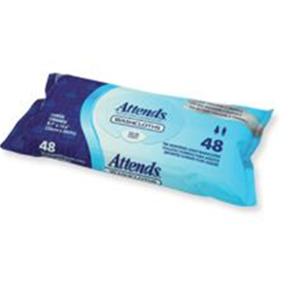 Attends Washcloths 48ct - Incontinence Supplies in El Paso, TX Used in conjunction with our body-worn products and underpads deliver a complete solution for ensuring skin wellness, our gentle, moisturizing cloths allow for convenient, one-step skin care, safeguarding against rashes and infections.