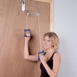 Exercise Pulley Traction Set - Exercise Pulley Traction Set in EL Paso, TX. Helps increase range of arm mobility while stimulating muscles, fits over standard door, can be used sitting or standing.
