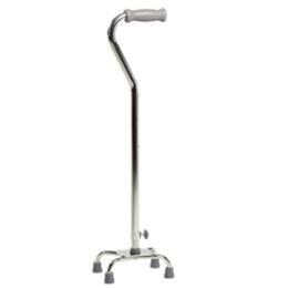 Quad Cane with Small Base - Walking Canes in El Paso, TX Quad Cane, the offset handle places the user's weight over the base for maximum balance and control.