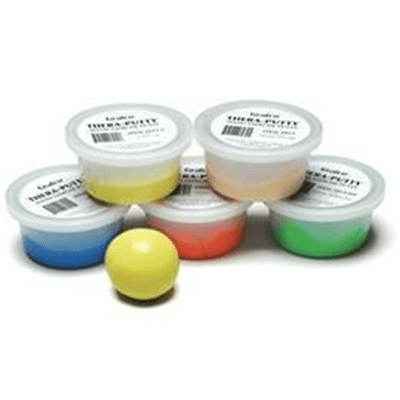 Thera-putty - Thera-putty in El Paso, TX. Non-hardening silicone putty recommended for strengthening finger, hand and forearm muscles, available in soft, soft-medium, medium-firm and firm. each density is a different color for easy identification.