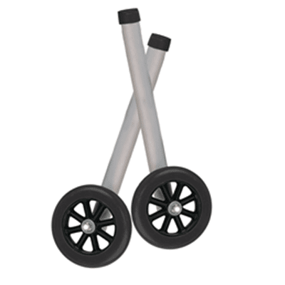 Easily convert your folding walker into a wheeled one, also height adjustable, with 1