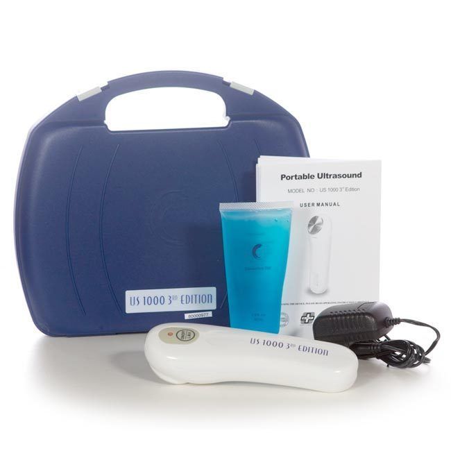 Portable Ultrasound - Ultrasound Portable in EL Paso, Tx. Therapeutic ultrasound device that generates deep heat within tissues of effected area, device must be used with ultrasound gel to conduct the ultrasound energy to the skin, three power output settings.