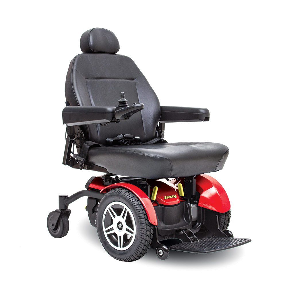 Jazzy Elite 14 - Electric Wheelchairs in El Paso, TX Weight Capacity 300 lbs, red or blue color-through shroud, 14