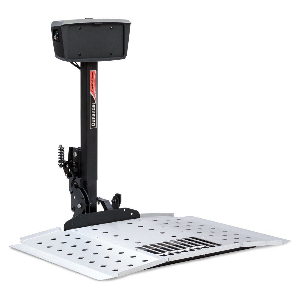 The Outlander Full Platform Exterior Lift for scooters and power chairs is the most universal platform lift available.