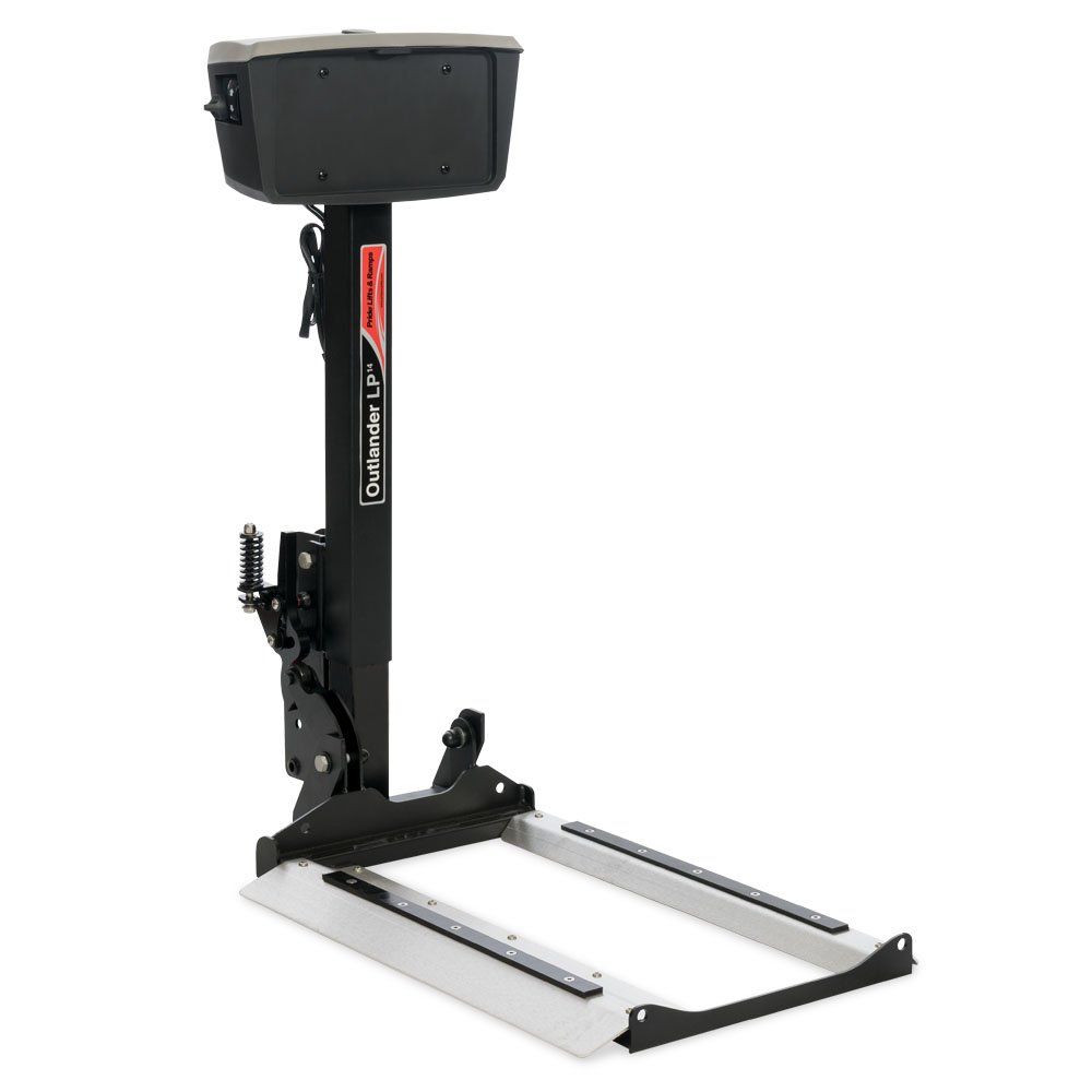 The Outlander LP Exterior Lift Series is comprised of low-profile lifts designed to take your 10” or 14” mid-wheel drive power chairs with you.