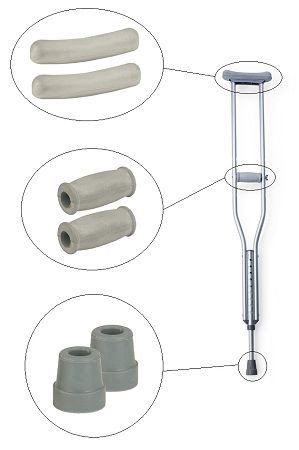 Cruthc Accessory Kit - Crutches in El Paso, TX Crutch Accessory Kit, easily replaces your tips, hand grips and arm cushions.
