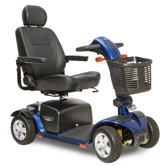 4 wheel electric scooter full sized, can be disassembled simply for transport, top speed of 8 MPH, drive range of 11.00 miles.