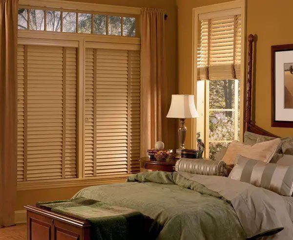 Faux Wood Bedroom — Chicago, IL — Blinds Gallery