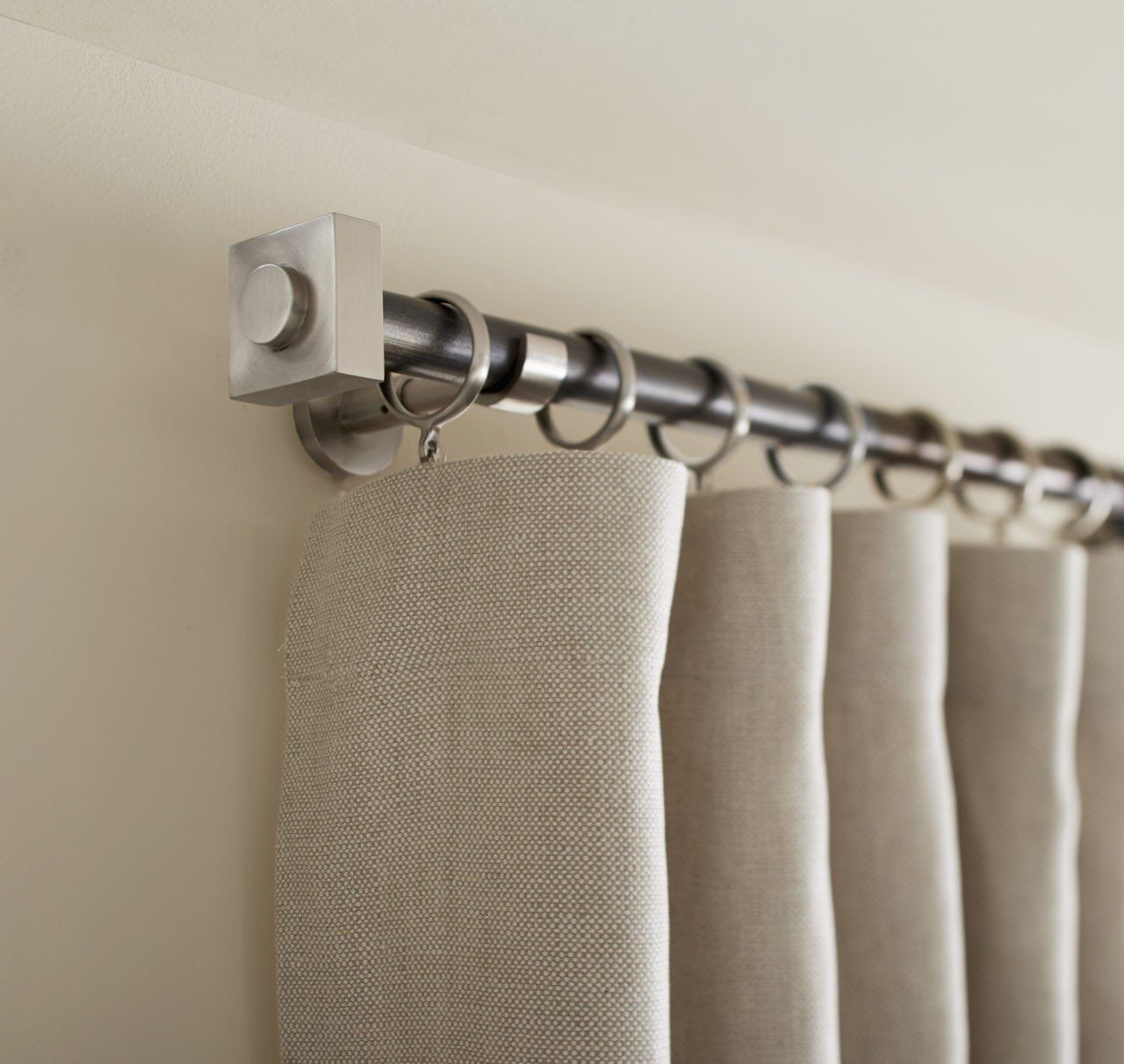 Curtain Rod with Metal Rings — Chicago, IL — Blinds Gallery