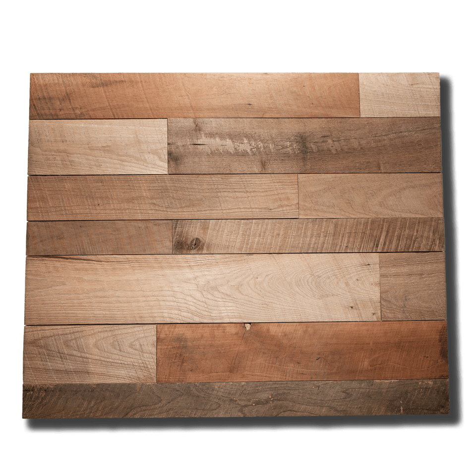 A piece of wood is sitting on a white surface.