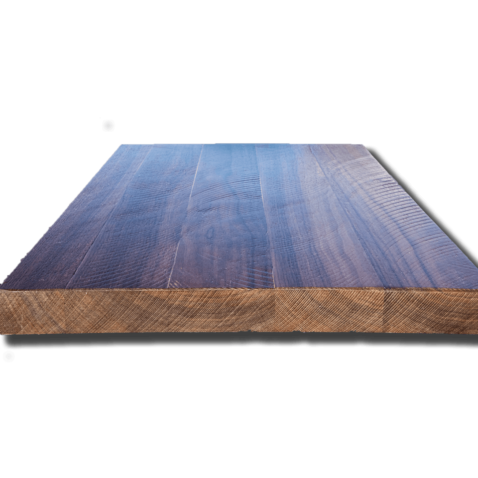 A piece of wood is shown on a white background