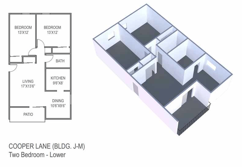 BLDG. J-M Two Bedroom Lower