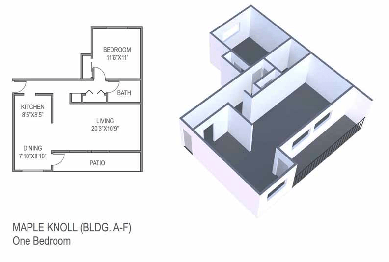 BLDG A-F One Bedroom