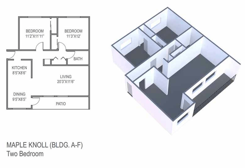 BLDG A-F Two Bedroom