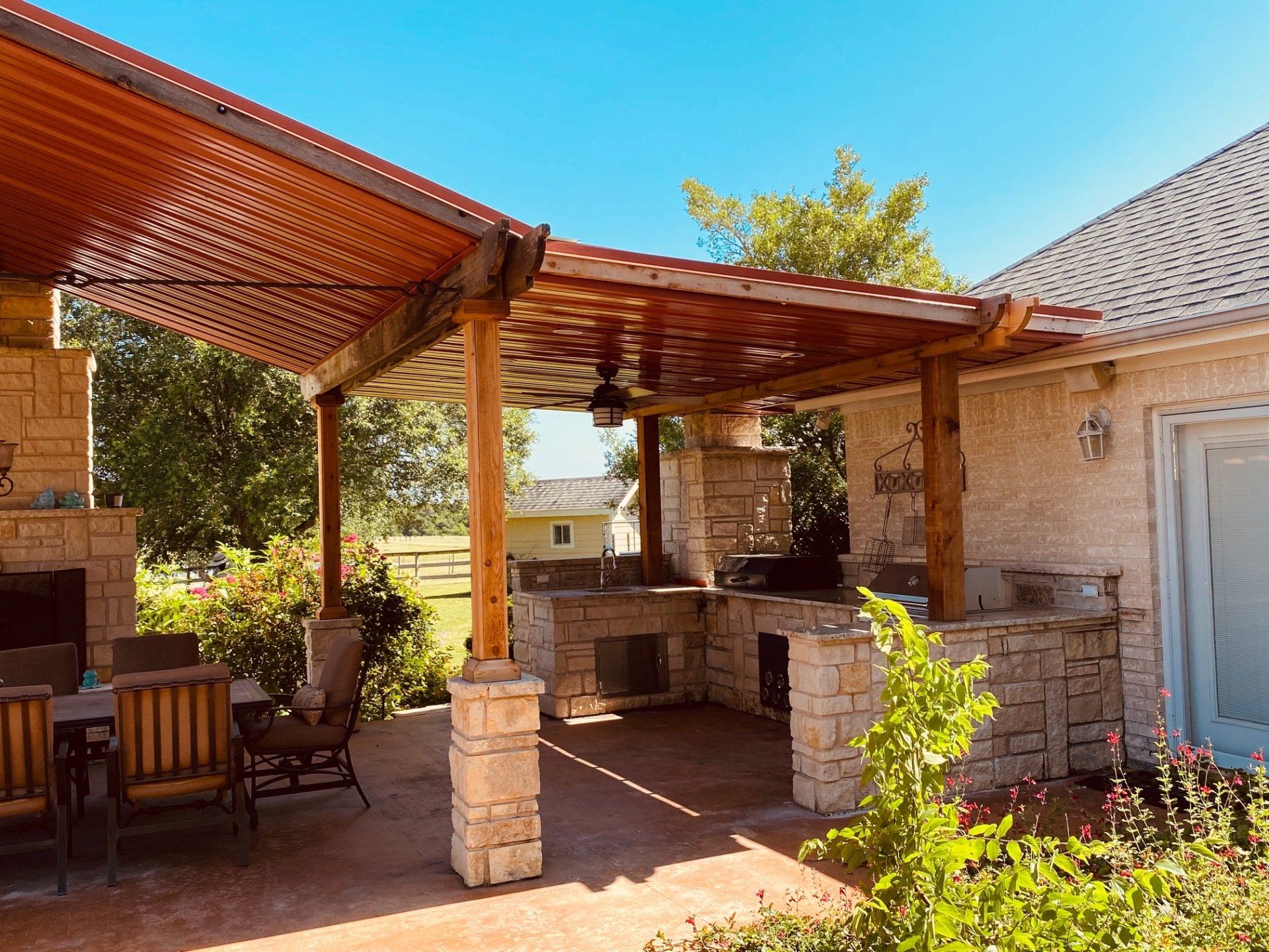 outdoor kitchen installation
