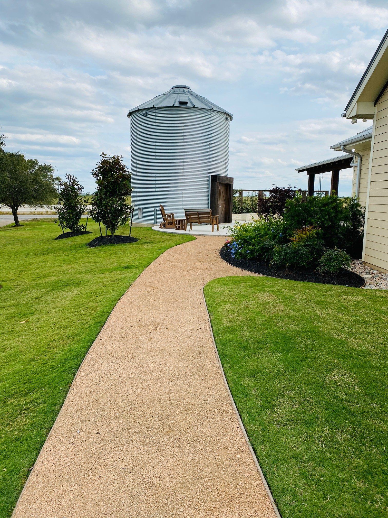 concrete walkway installation