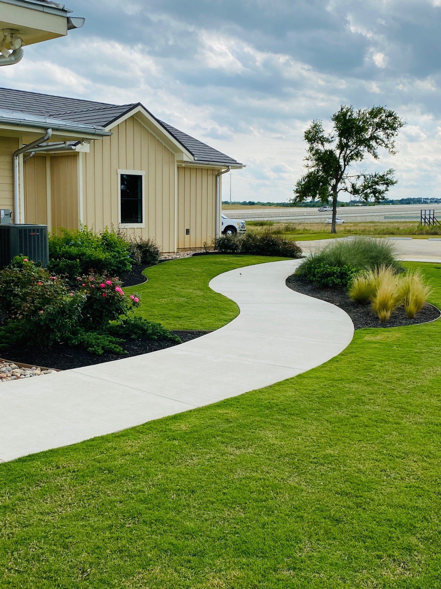concrete walkway installation