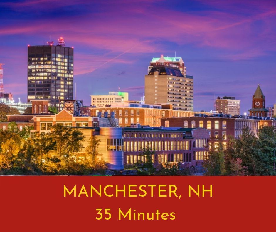 A picture of manchester nh at night