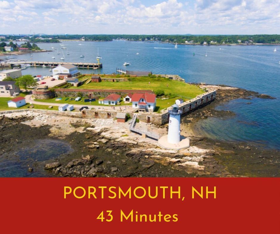 An aerial view of a lighthouse in portsmouth nh
